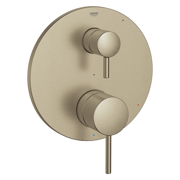 Timeless Pressure Balance Valve Trim With 2-Way Diverter With Cartridge, Brushed Nickel